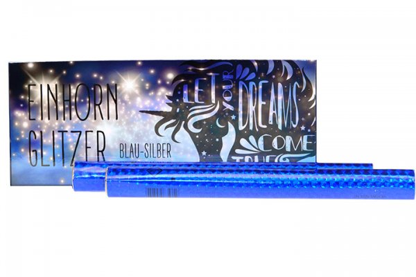 Einhoirnglitzer Fontäne blau zu silber - Pyrolager.de