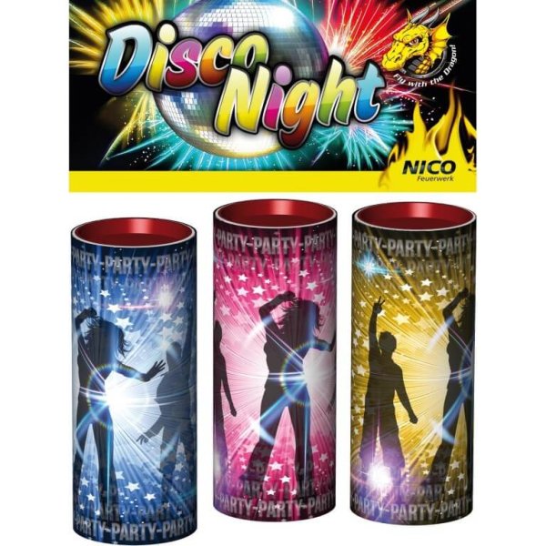 Disco Night - 3 Tischknaller im modernen Design