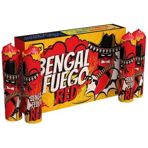 Bengal Fuego Red - 5 kräftige, rote Bengal Flammen