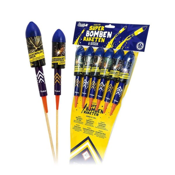 6 XXL Super-Bomben Raketen aus dem Hause Funke