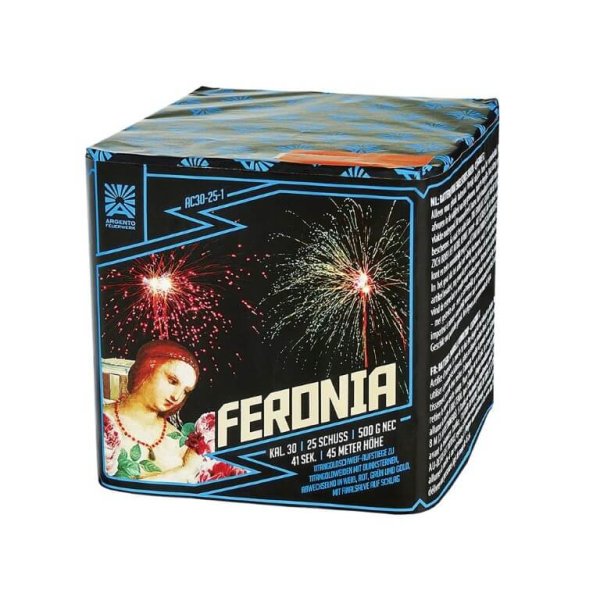 Feronia - 25 Titangold Bombetten mit farbigen Blinksternen