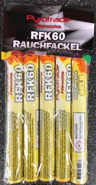 Rauchfackeln Orange - 5er Pack im Pyrolager.de