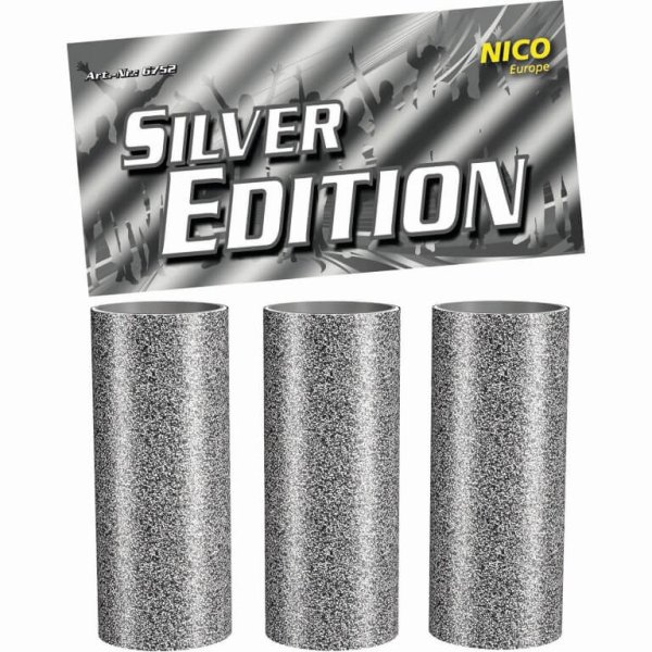Silver Edition - 3 glitzernde Tischknaller