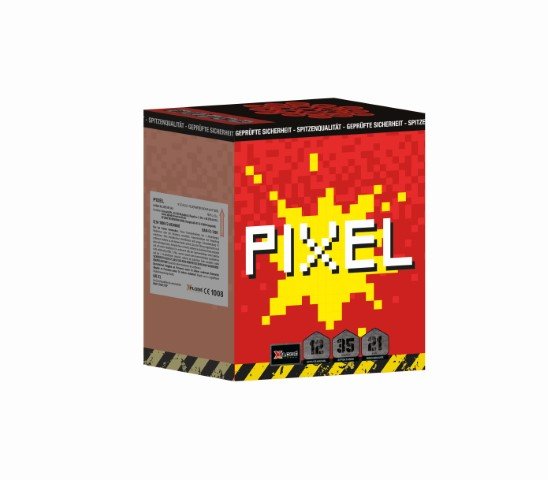 12 Schuss Baterie XP5224 Pixel mit 2 stufigen Crackling Effekt