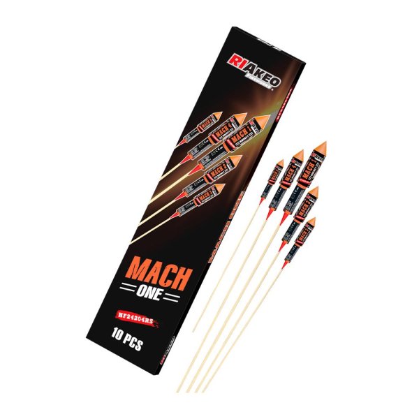 10 kräftige Mach One Silvesterraketen von Riakeo
