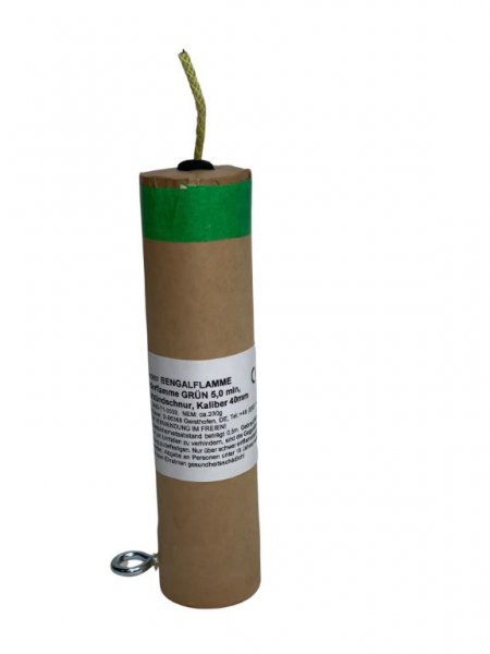 Bengalflamme 5 Minuten Grün Kaliber 40 mm