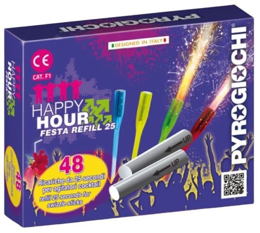 48 Happy Hour Refills - Fontänen Einsätze für die Happy Hour Cocktail Stäbchen