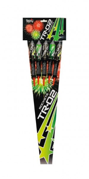 5 kräftige TR02 Raketen aus dem Hause Tropic Firework aus Polen