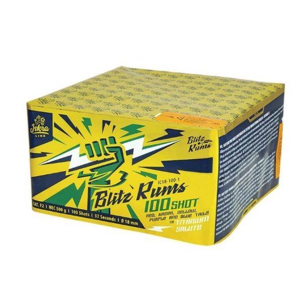 Blitz Rums mit 100 Salut (BKS) Schüssen der Iskra Line von Funke