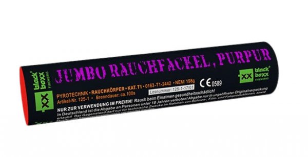 Jumbo Rauchfackel Purpur mit zweiseitigen Rauchausstoss