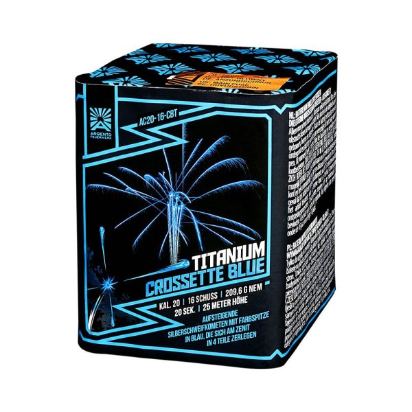 Titanium Blue Crossette von Argento Feuerwerk