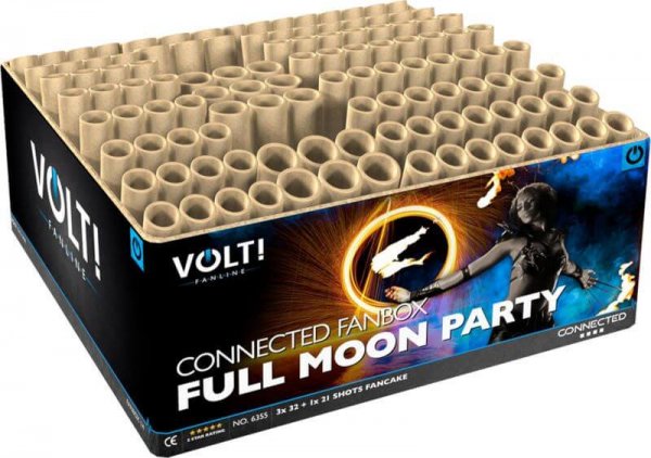 Full Moon Party Fächerkombination, 117 Schuss Verbundfeuerwerk aus der Volt! Reihe