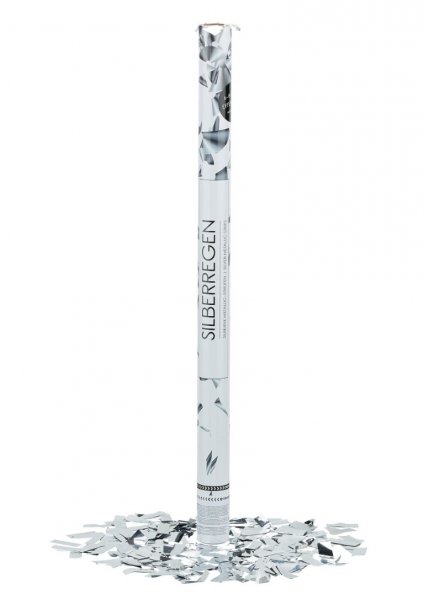 Konfetti Shooter - Silberregen - 80cm