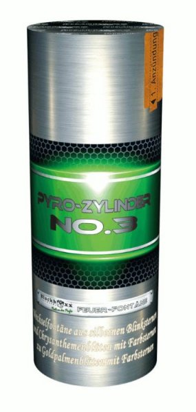 Pyro-Zylinder No. 3 - Prächtige, leise Silber und Goldfontäne