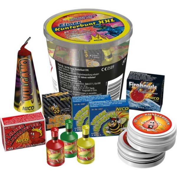 Ein ganzer Eimer Kinderfeuerwerk von Nico