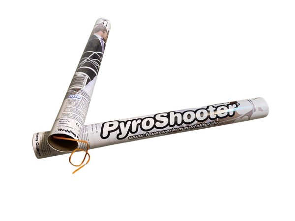 Pyroshooter mit elektro Zündung - weiss