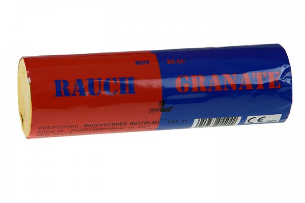 RauchgranateRot Blau - Doppelrauch im Pyrolager.de