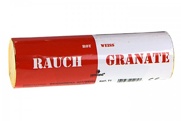 Rauchgranate Rot Weiß - Doppelrauch im Pyrolager.de