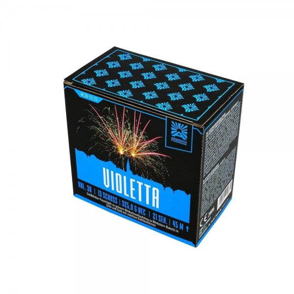 Violetta - 13 Schuss Feuerwerk mit großen Blinkereffekten