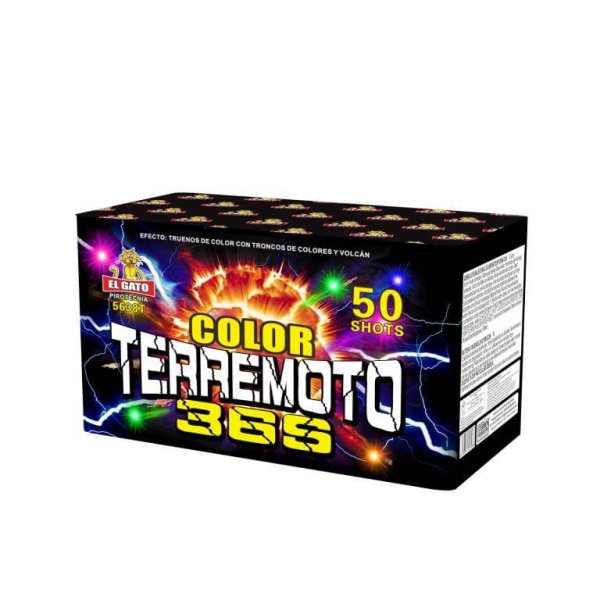 Color Terremoto 36 Sek - 50 bunte Salutschüsse in ca. 36 Sekunden!