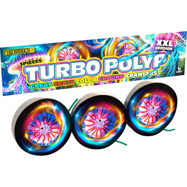 Turbo Polyp - 3 dicke Bodenkreisel