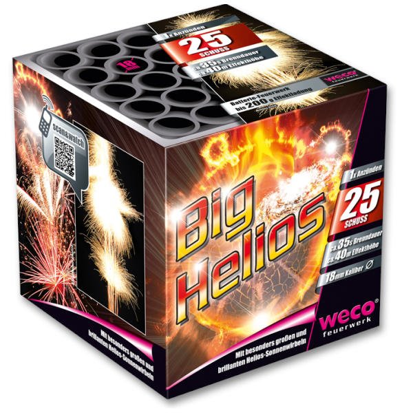 Big Helios Batterie von Weco - leises Feuerwerk