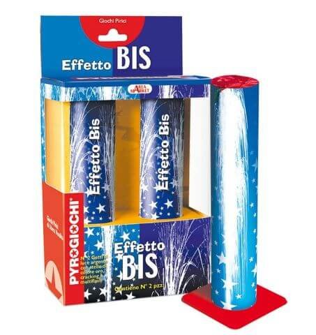 Effetto Bis - 2 leise Fontänen mit feinem crackling und goldenen Sternen