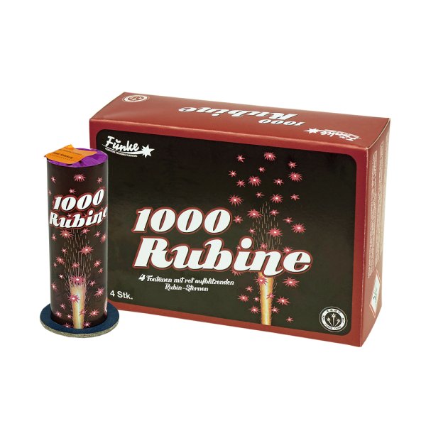 1000 Rubine Fontänen mit feinen roten Sternen