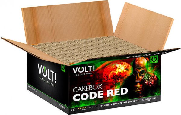 Code Red - Unglaubliches 144 Schuss Verbundfeuerwerk aus der Volt! Reihe 