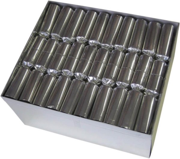50er Großpack 22cm lange, silberne Knallbonbons im Gastropack