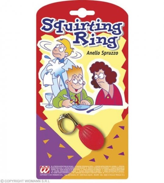 Ein riesen Spass .. der spritz Ring am Finger