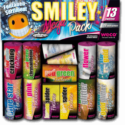 Tolles Kinderfeuerwerk Smiley Pack von Weco. 13 Teile!
