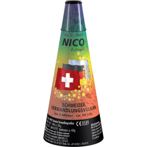 Schweizer Verwandlungsvulkan Gold-Silber von Nico