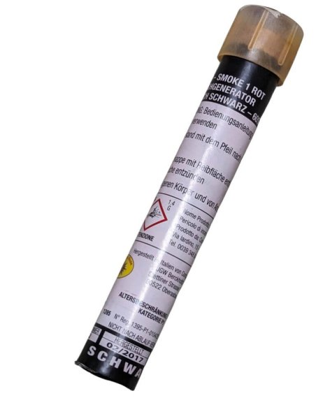 Rauchfackel mit Reibezündung Schwarz von JGW Berckholtz