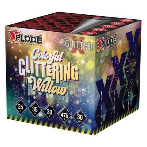 XP5386 - Colorful glittering Willow - 5x5 Schuss Salven mit tollen Willow Effekten