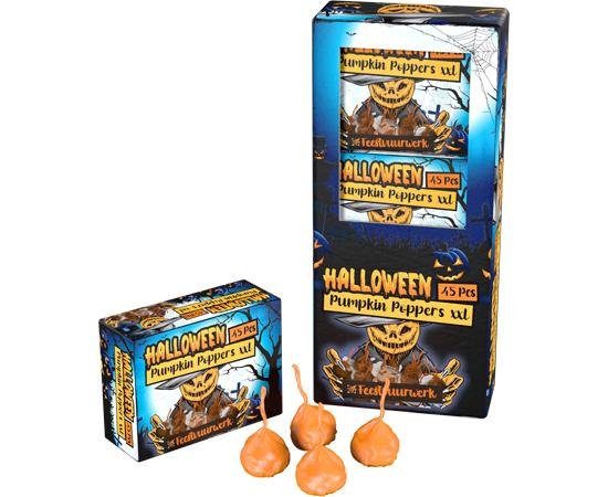 Pumpkin Poppers XXL - 3x15 xxl Knallerbsen im Halloween Style