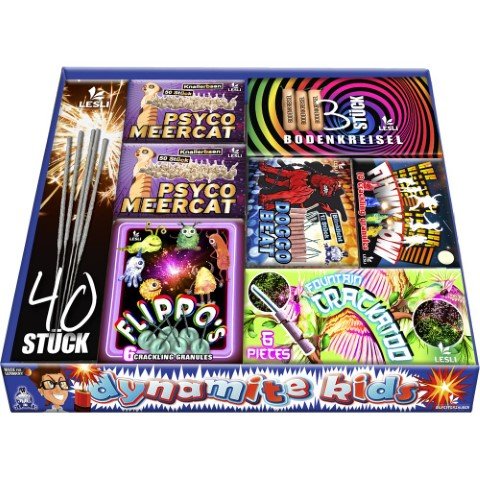 Dynamite Kids - 186 teiliges Set Kinderfeuerwerk