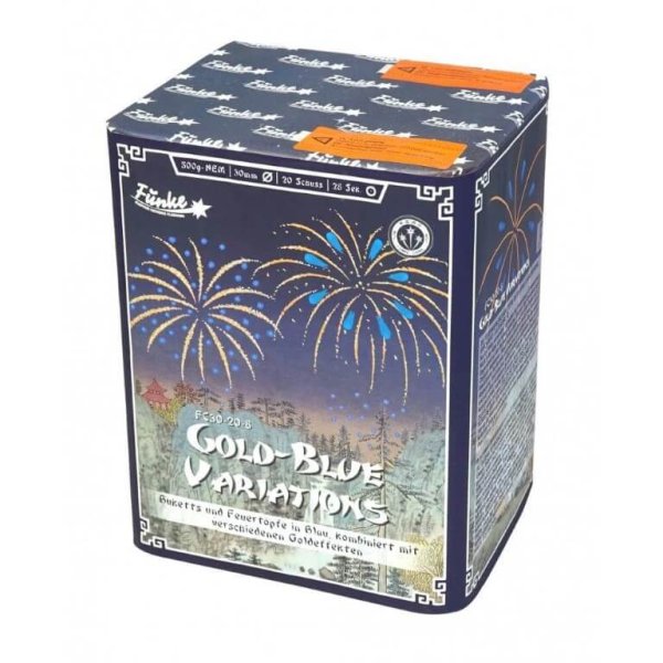 Gold-Blue Variations aus dem Hause Funke Feuerwerk